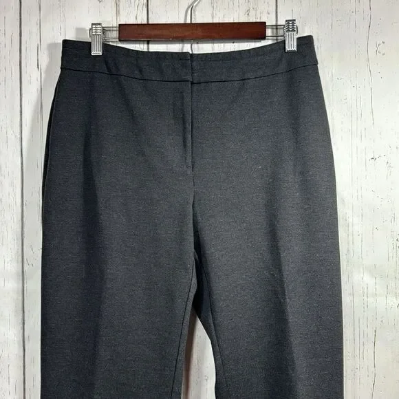 Chicos Regular Knit Womens Dark Grey Career Office Straight Leg Pants Size M - Picture 6 of 16
